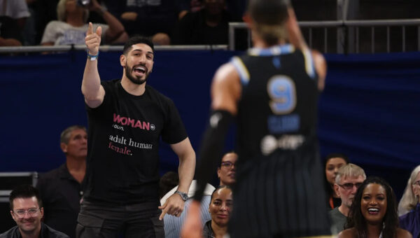 Fans are stunned after Enes Kanter is removed from Fever-Sky WNBA game for clash with on-court star
