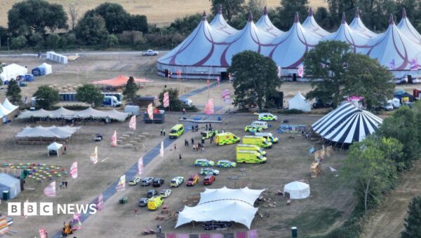 Six people injured after sign falls at Christian festival