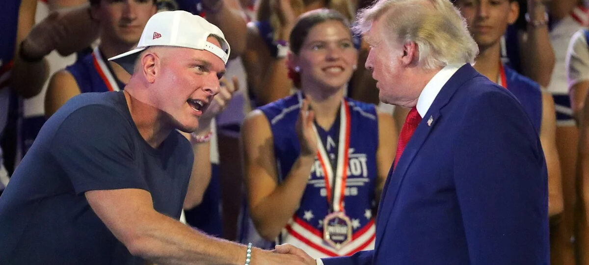 Despite minimal promotion by ESPN, Jimmy Pitaro and Josh D’Amaro joined Trump and Pat McAfee at Patriot Games