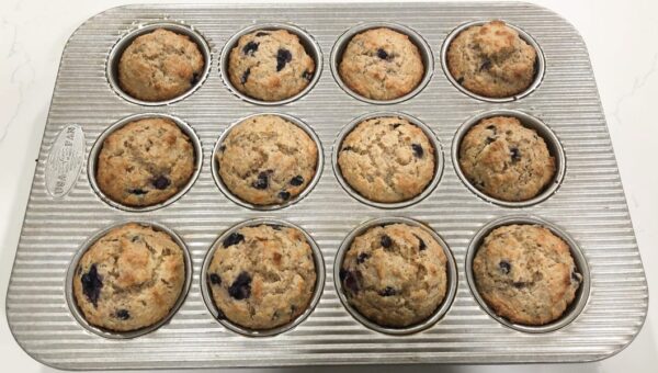 I made Ina Garten’s blueberry muffins. The simple recipe was a hit with the whole family.