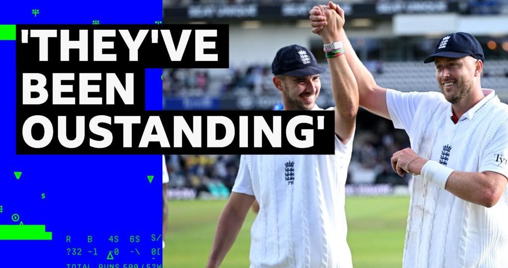 England's two-man show - Tongue and Robinson take five wickets each