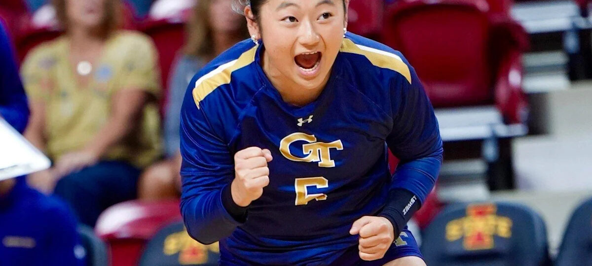 GT Volleyball sweeps UNI 3-0 to start season