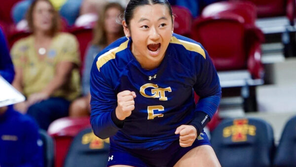 GT Volleyball sweeps UNI 3-0 to start season