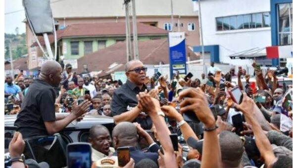 Reactions trail mammoth crowd in Benin as Peter Obi dares Gov Okpebholo, storms Edo [VIDEO]