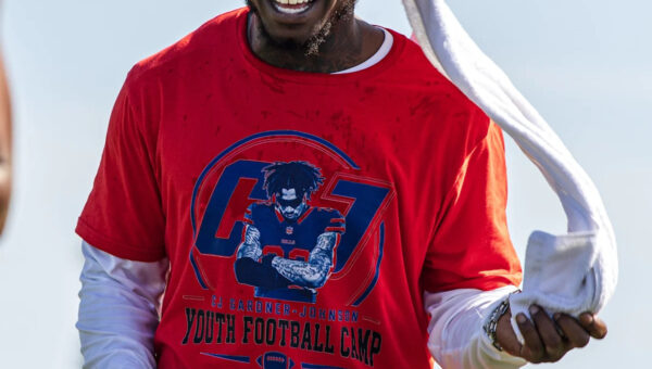 Bills safety CJ Gardner-Johnson carted off field at training camp
