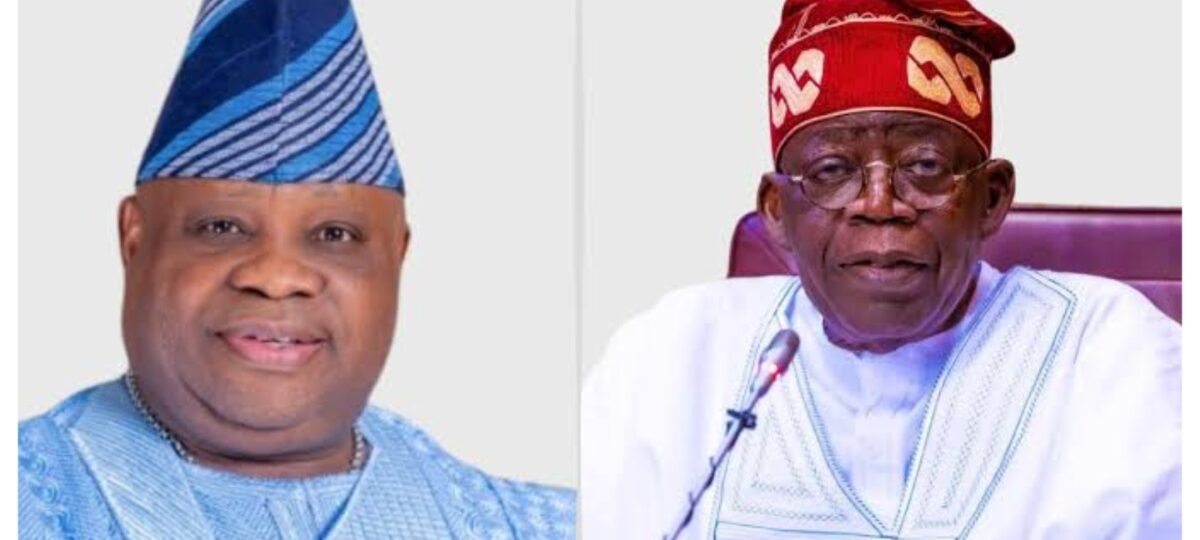 Tinubu receives Adeleke at Aso Rock