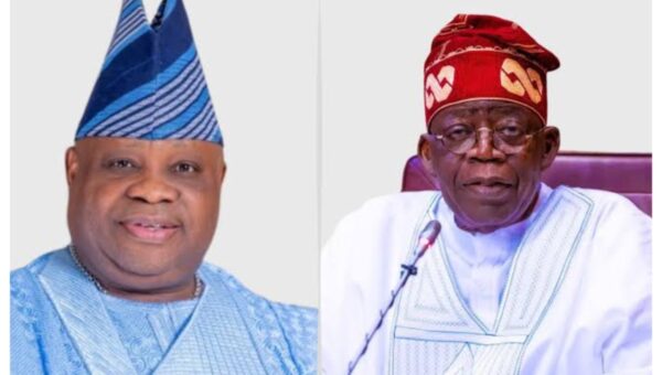 Tinubu receives Adeleke at Aso Rock