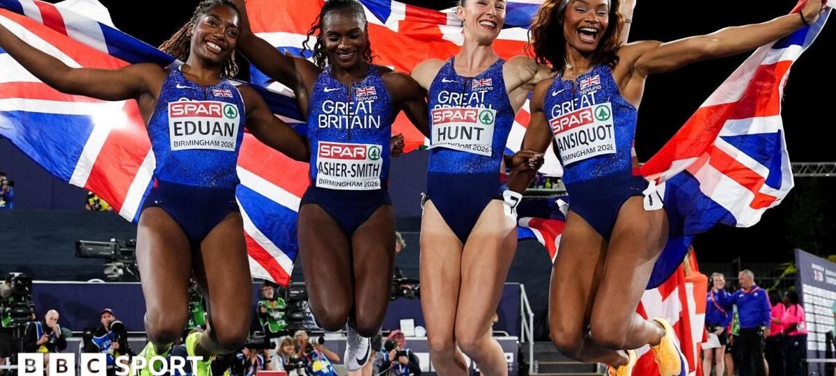 Hunt wins third gold as Asher-Smith makes history