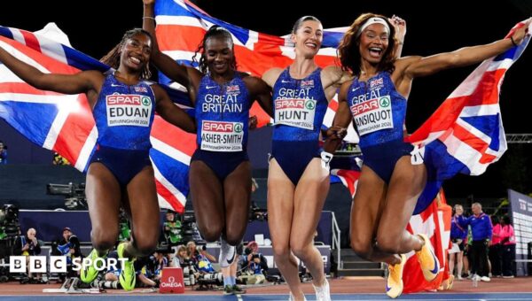 Hunt wins third gold as Asher-Smith makes history