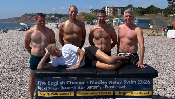 Channel swimming dads hoping for world record