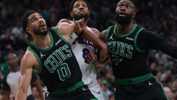 Jaylen Brown dishes on relationship with Jayson Tatum in Sixers introduction