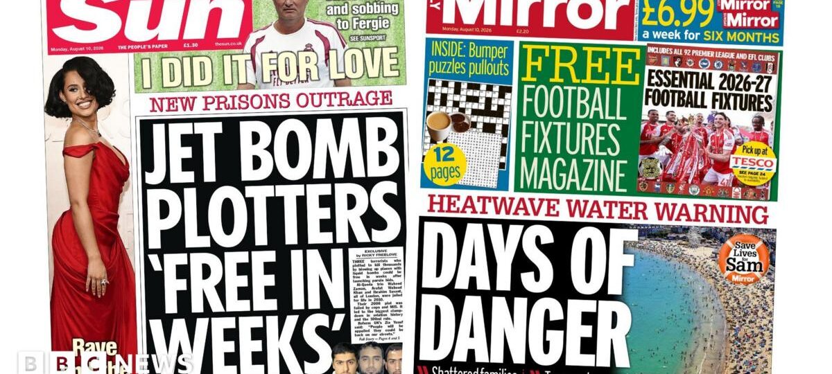 The Papers: 'New prisons outrage' and 'Days of danger'