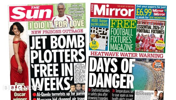 The Papers: ‘New prisons outrage’ and ‘Days of danger’