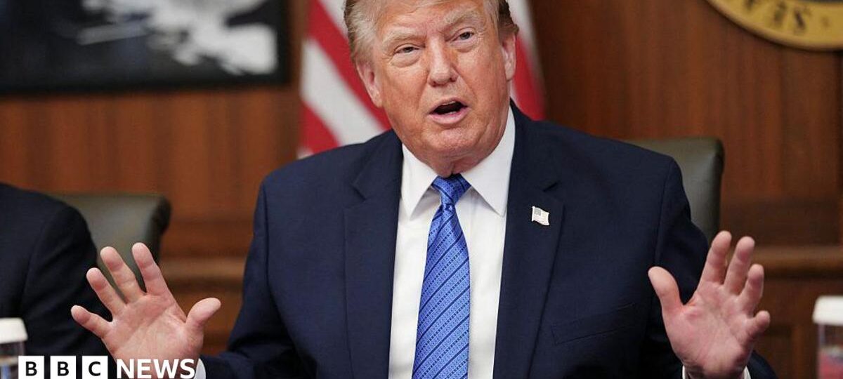 Trump denies US weapons shortage and says information 'leakers' being 'hunted down'