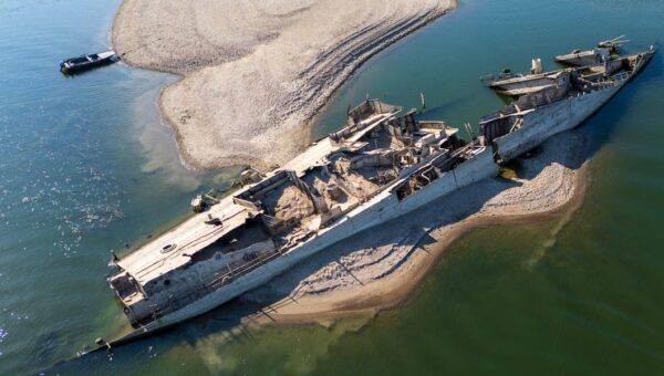 See the long-lost relics unearthed by Europe’s drying rivers amid the summer heat wave