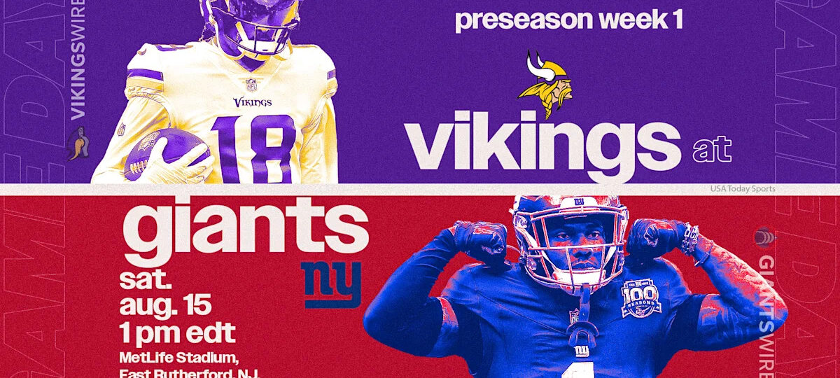 Vikings Preseason Game Preview for opener against the Giants