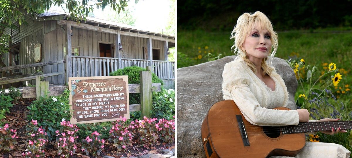 See inside Dolly Parton’s childhood home, a 2-room log cabin where she lived with her 11 siblings