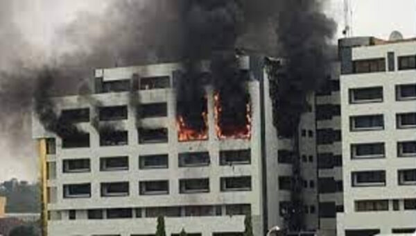 BREAKING: Federal Mortgage Bank Abuja is on fire