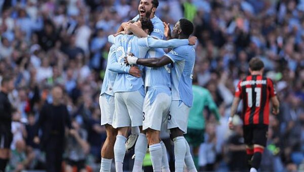 Watch: Rayan Cherki comes off the bench to provide two assists as Man City complete late comeback vs Bournemouth