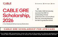 CABLE GRE Scholarship for Africans 2026 | How to Apply
