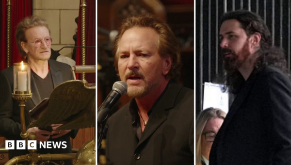 Bono, Eddie Vedder and Hozier among mourners at Glen Hansard’s funeral