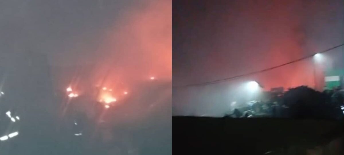 Spare parts worth millons of naira destroyed as fire ravages Ibadan market