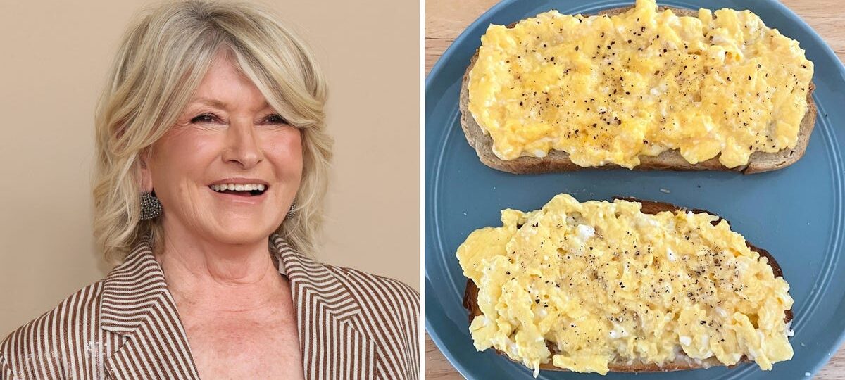 I tried Martha Stewart’s hack for making the ‘best scrambled eggs in the whole world.’ They were deliciously creamy.
