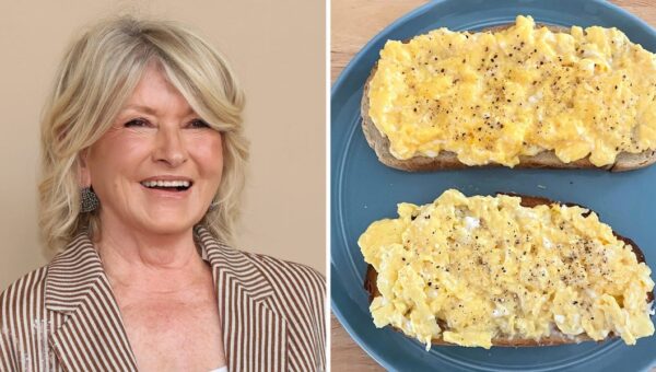 I tried Martha Stewart’s hack for making the ‘best scrambled eggs in the whole world.’ They were deliciously creamy.