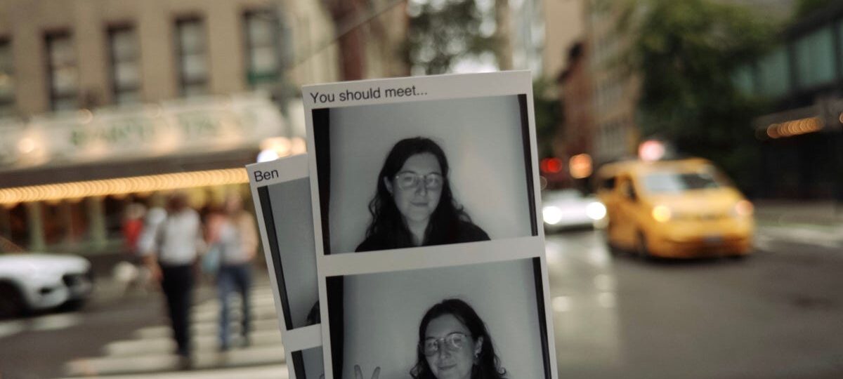 I tried a photobooth in NYC that matches you with a mystery soulmate — but there's a big catch