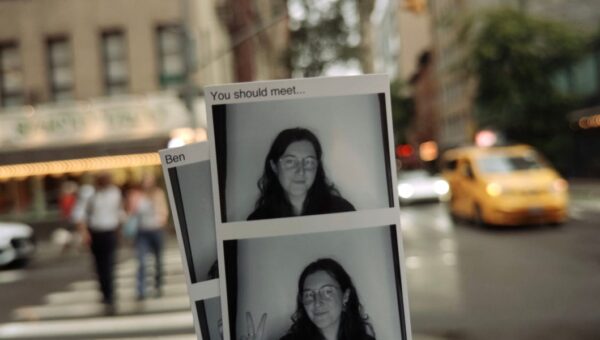 I tried a photobooth in NYC that matches you with a mystery soulmate — but there's a big catch