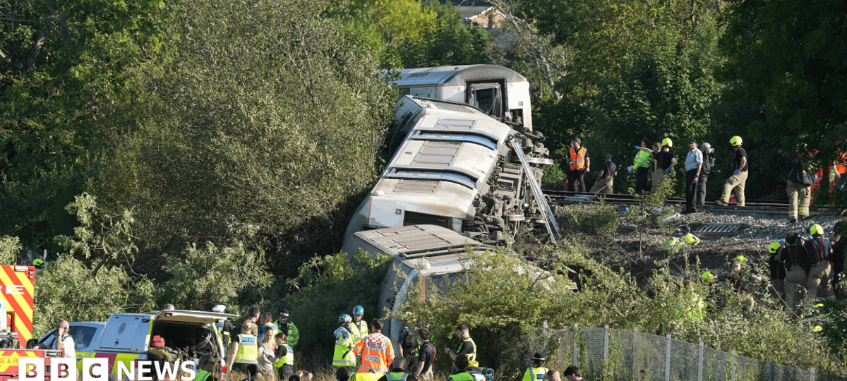 Two seriously hurt as passenger train derails in East Sussex
