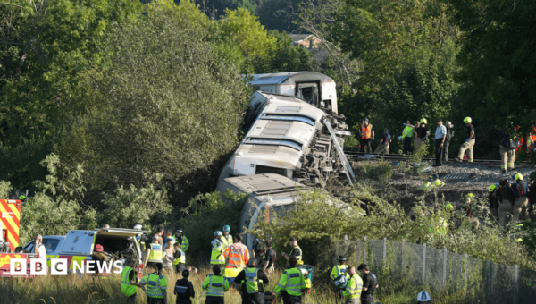 Two seriously hurt as passenger train derails in East Sussex