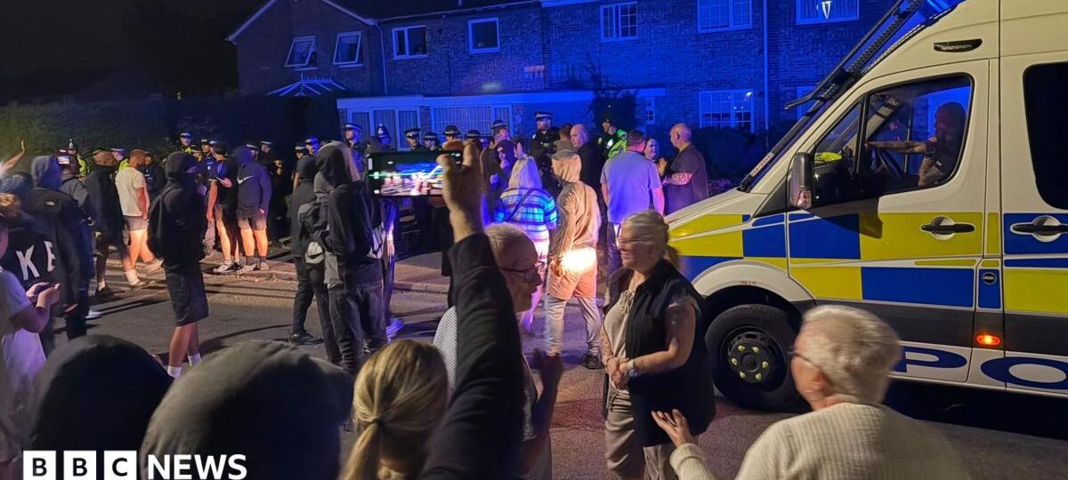 Two police officers injured during second night of anti-immigration disorder in Norfolk