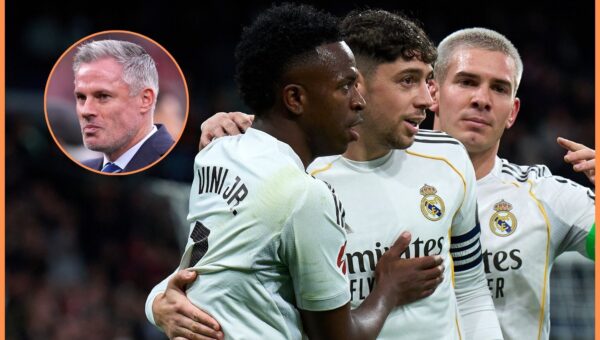 Jamie Carragher rates Arsenal’s chances of signing Vinicius Junior this summer