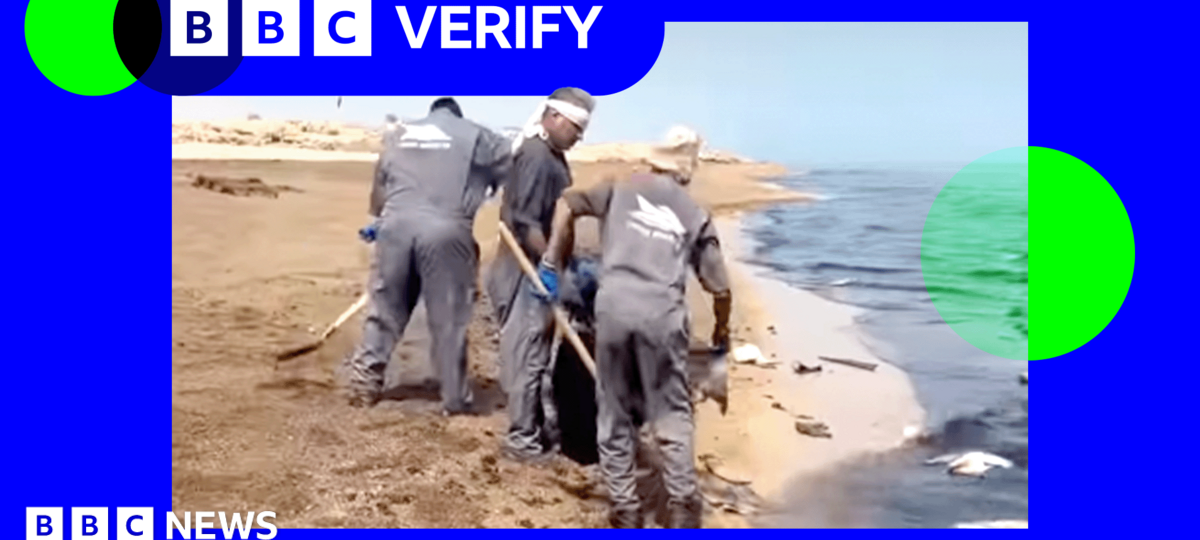 How a major oil slick started washing up on Iran's beaches