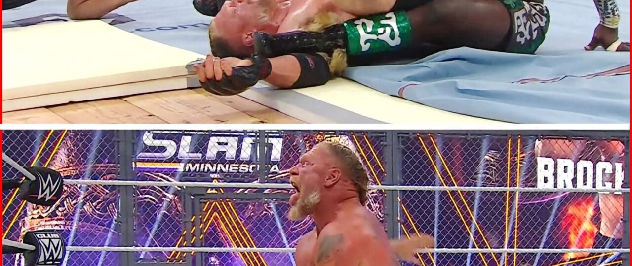 WWE SummerSlam: Nigeria’s Oba Femi defeats Brock Lesnar in first Hell in a Cell victory [VIDEO]