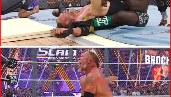 WWE SummerSlam: Nigeria’s Oba Femi defeats Brock Lesnar in first Hell in a Cell victory [VIDEO]