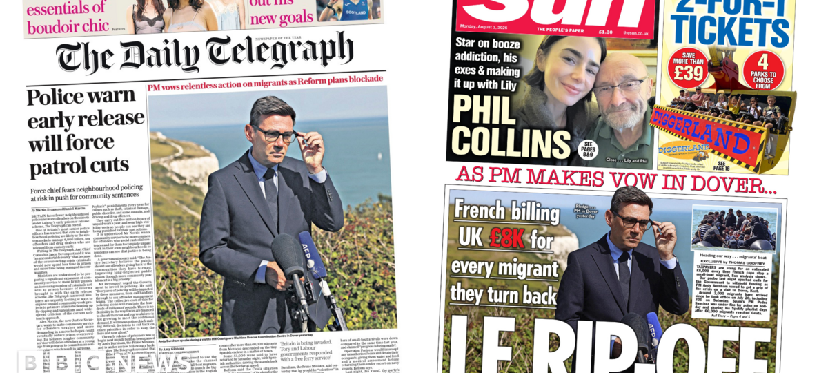 The Papers: Police warn on early release and 'le rip-off'