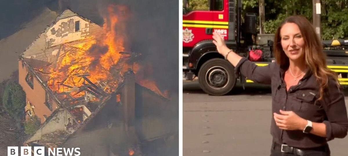 Watch: 'Carnage' in Stourbridge as houses destroyed by fire