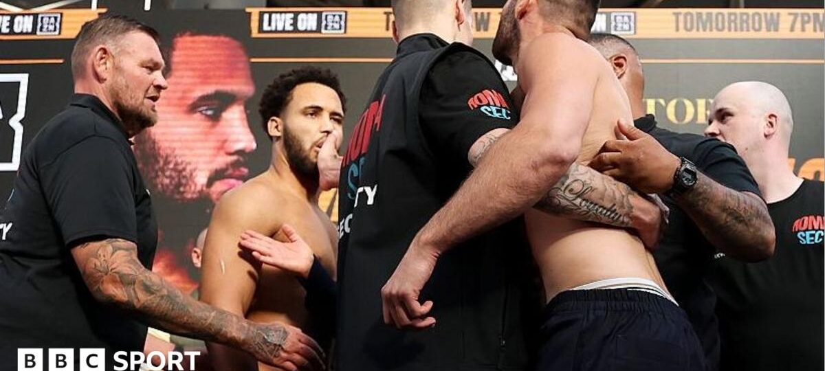 Hrgovic slaps Itauma after being pushed off stage at weigh-in