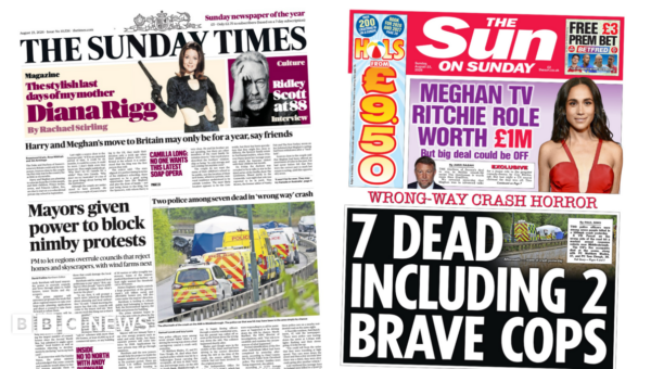 The Papers: 'Power to block nimby protests' and Meghan 'deal could be off'