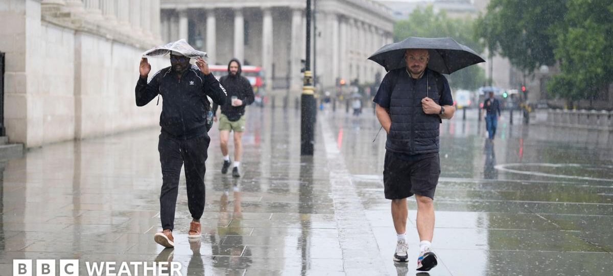 Yellow warnings in force as rain and thunderstorms hit parts of UK