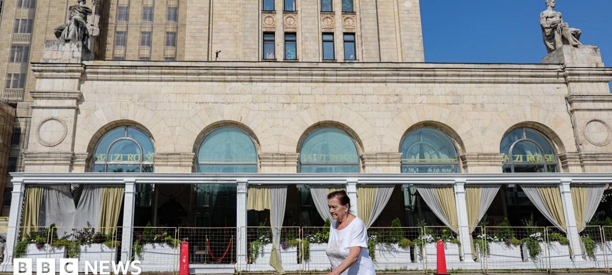 Outside the Moscow restaurant where bomb killed three