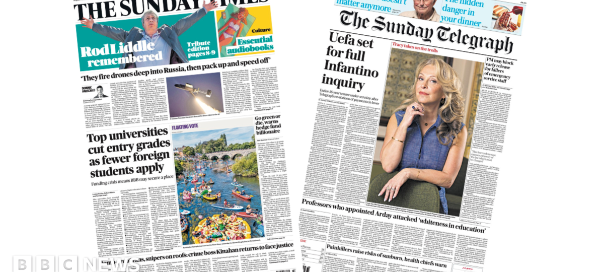 The Papers: 'Top universities cut entry grades' and 'Uefa set for Infantino inquiry'