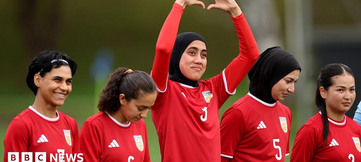 Banned from football at home, Afghan women's team reunite 8,000 miles away