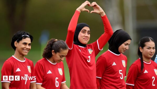 Banned from football at home, Afghan women’s team reunite 8,000 miles away
