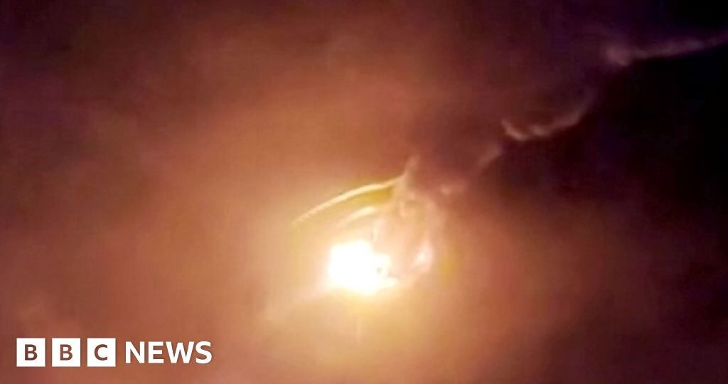 Moment Chinese rocket explodes after lift-off