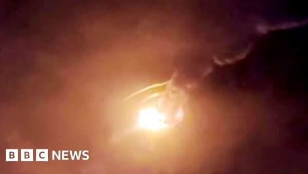 Moment Chinese rocket explodes after lift-off