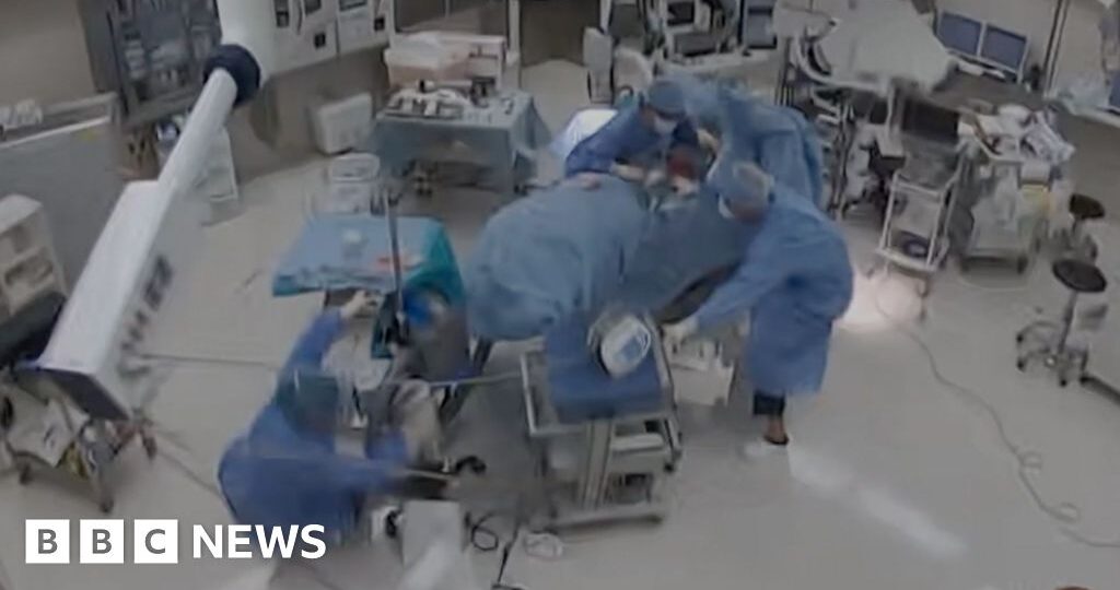 Watch: Moment earthquake shakes hospital operating room in Japan