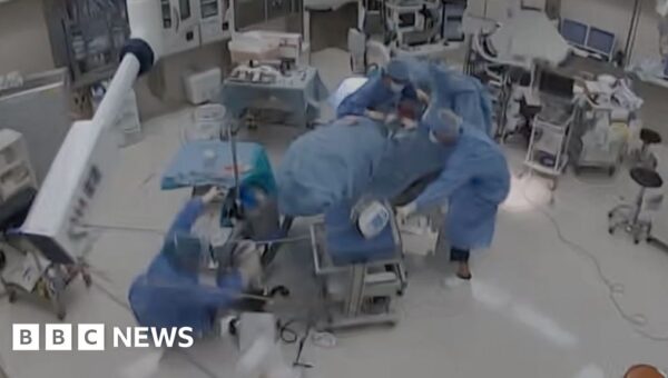 Watch: Moment earthquake shakes hospital operating room in Japan